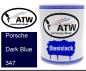 Preview: Porsche, Dark Blue, 347: 1L Lackdose, von ATW Autoteile West.